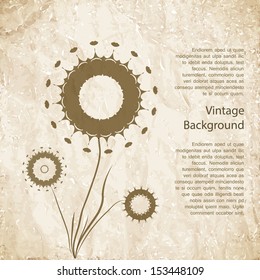 Vintage background with flower