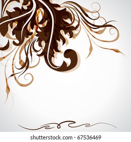 Vintage background with flower for retro design.