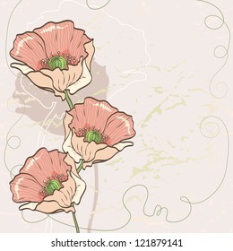 Vintage background with flowers