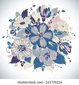 Vintage background with flowers