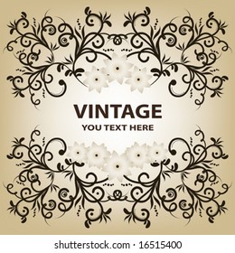 Vintage background with flowers