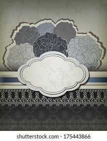Vintage background with flowers