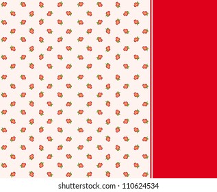 Vintage background with flowers and ornaments. Vector illustration