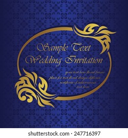 Vintage background with frame. Can be used as wedding invitation        