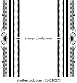 vintage background frame design black vector retro