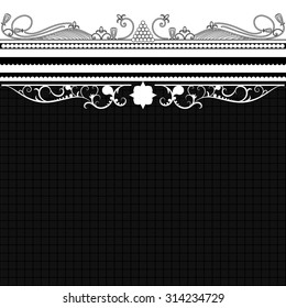 vintage background frame design black vector retro
