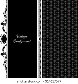 vintage background frame design black vector retro
