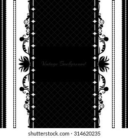 vintage background frame design black vector retro