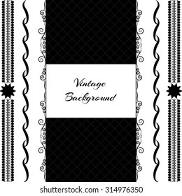 vintage background frame design black vector