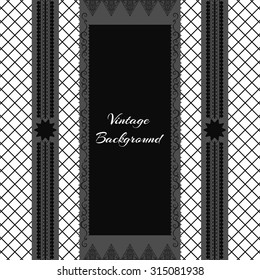 vintage background frame design black vector