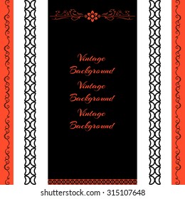 vintage background frame design black vector