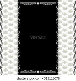 vintage background frame design black vector