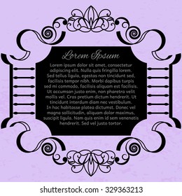 vintage background frame design black vector