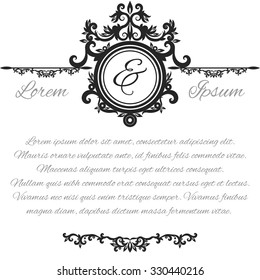 vintage background frame design black vector, save the date