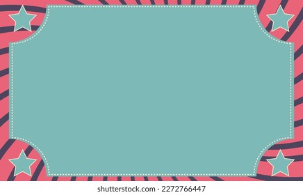 vintage background frame with free space, which can be used as a birthday invitation, party or as a certificate, with re-editable star decorations based on EPS vector