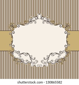 Vintage background with frame and space for your text