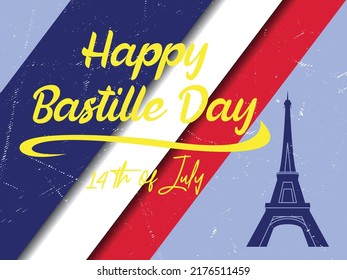 Vintage background french national day or bastille day