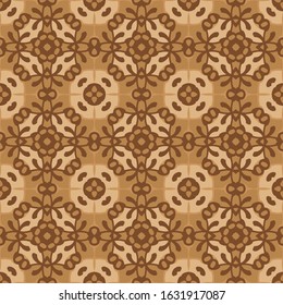 Vintage background with geometric and floral elements. Retro seamless wallpaper pattern. Tile design.