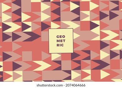 Vintage background with geometric mosaic. Abstract vector illustration easy to edit and customize. Eps10