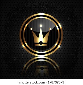 Vintage background with gold crown