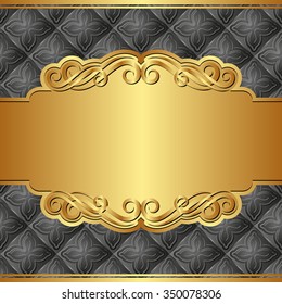 vintage background with golden banner