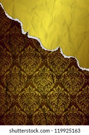 Vintage background with golden elements