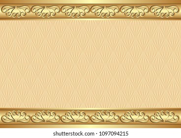 vintage background with golden ornament
