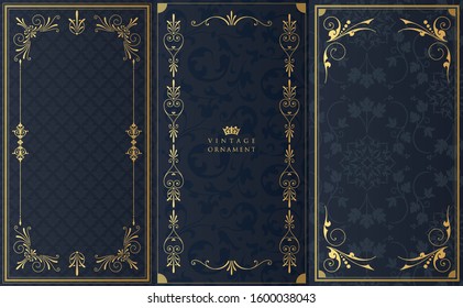 vintage background with golden ornament