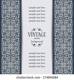 vintage background with golden ornament