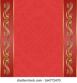 vintage background with golden ornaments