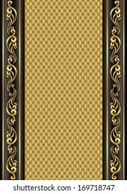 vintage background with golden ornaments