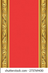 Vintage background with golden ornaments