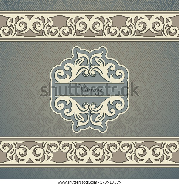 Vintage\
background, greeting card, invitation with lace ornament, abstract\
floral pattern template for design\
Retro