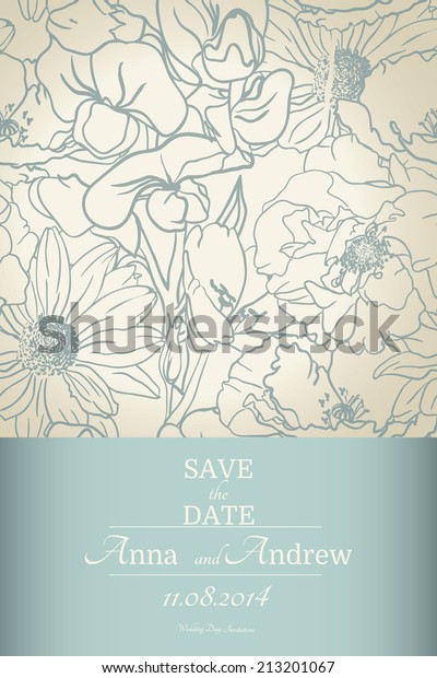 Vintage background, greeting\
card, invitation with floral ornament, floral pattern template for\
design 