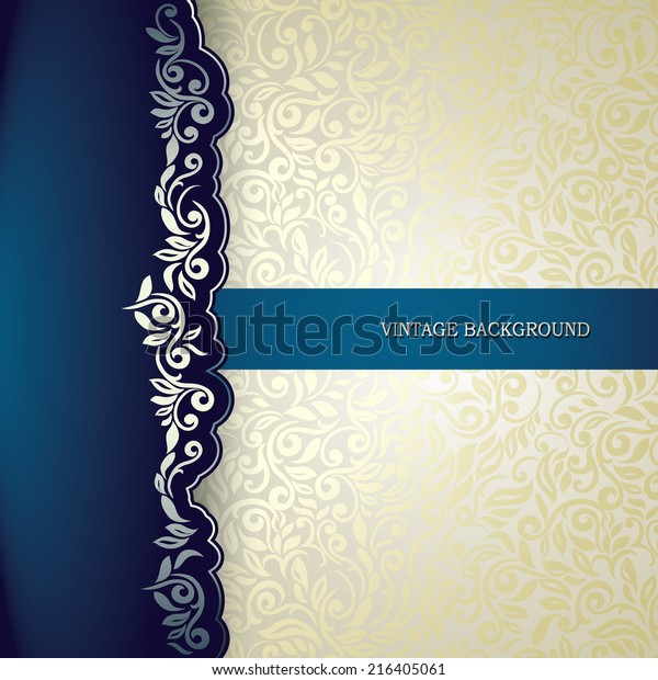 Vintage\
background, greeting card, invitation with floral ornament,\
abstract floral pattern template for design\
