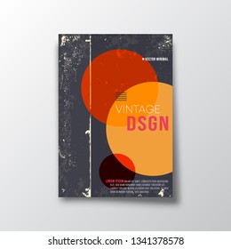 Vintage background with grunge texture for the banner, flyer, poster, brochure cover or other printing products. Vector illustration.