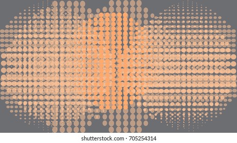 Vintage background with halftone shapes.