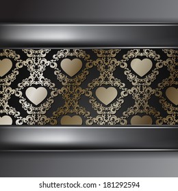 Vintage background with heart. EPS10 vector.