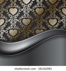 Vintage background with heart. EPS10 vector.