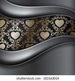 Vintage background with heart. EPS10 vector.