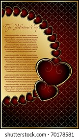 vintage background with hearts