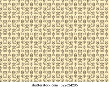 Vintage background hearts pattern vector.