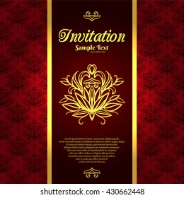 Vintage background, invitation card