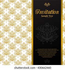 Vintage background, invitation card