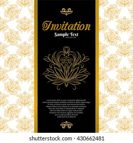 Vintage background, invitation card