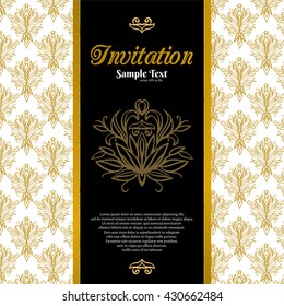 Vintage background, invitation card