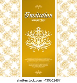 Vintage background, invitation card