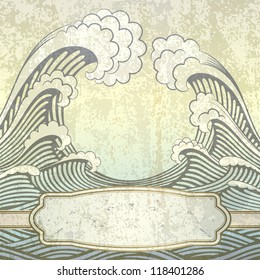 vintage background with in japanese style