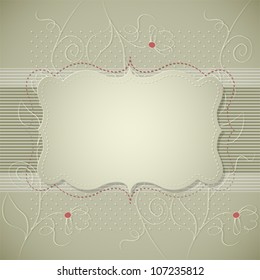 Vintage background with label