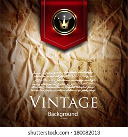 Vintage background with label